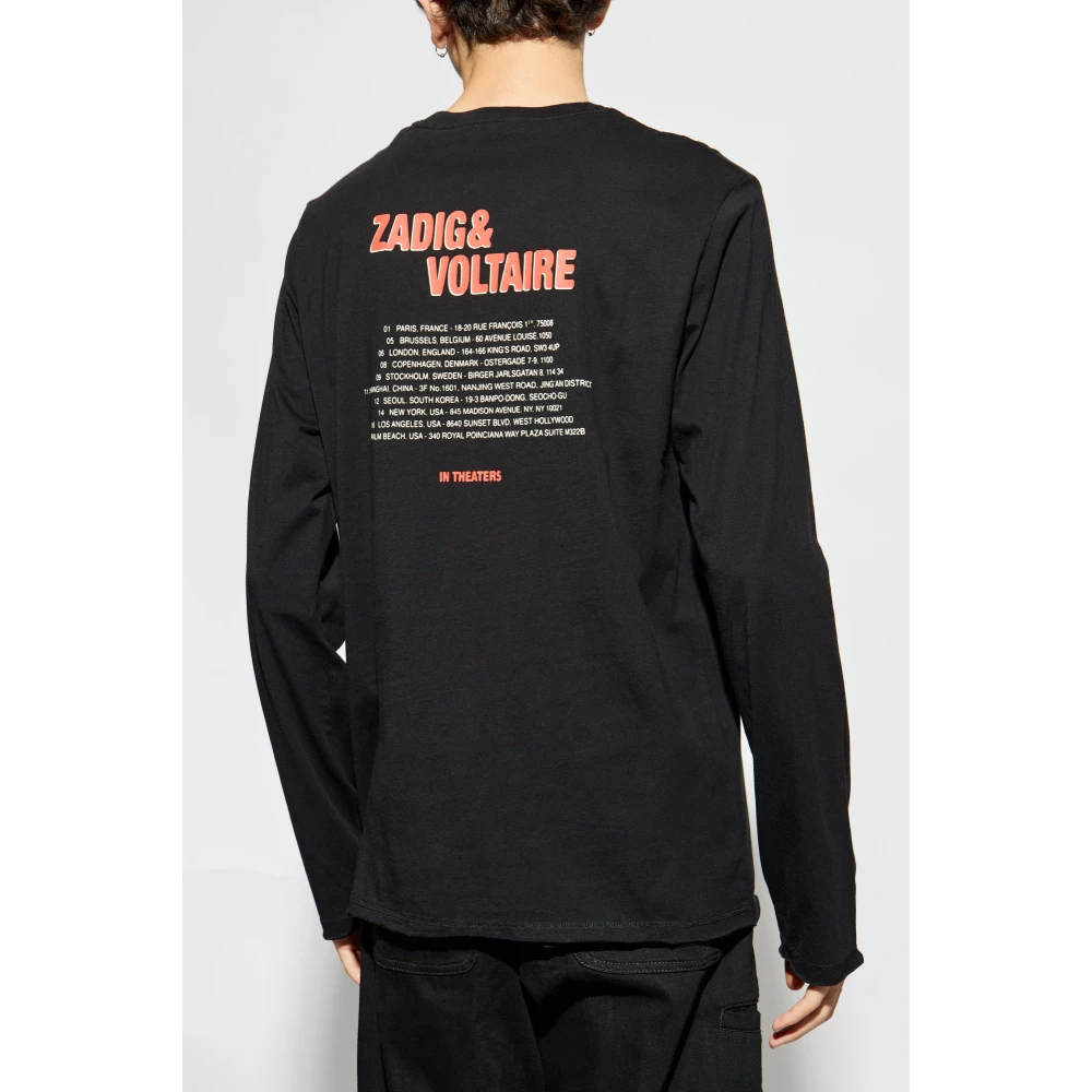 Zadig & Voltaire Lange mouwen T-shirt Hector Black Heren