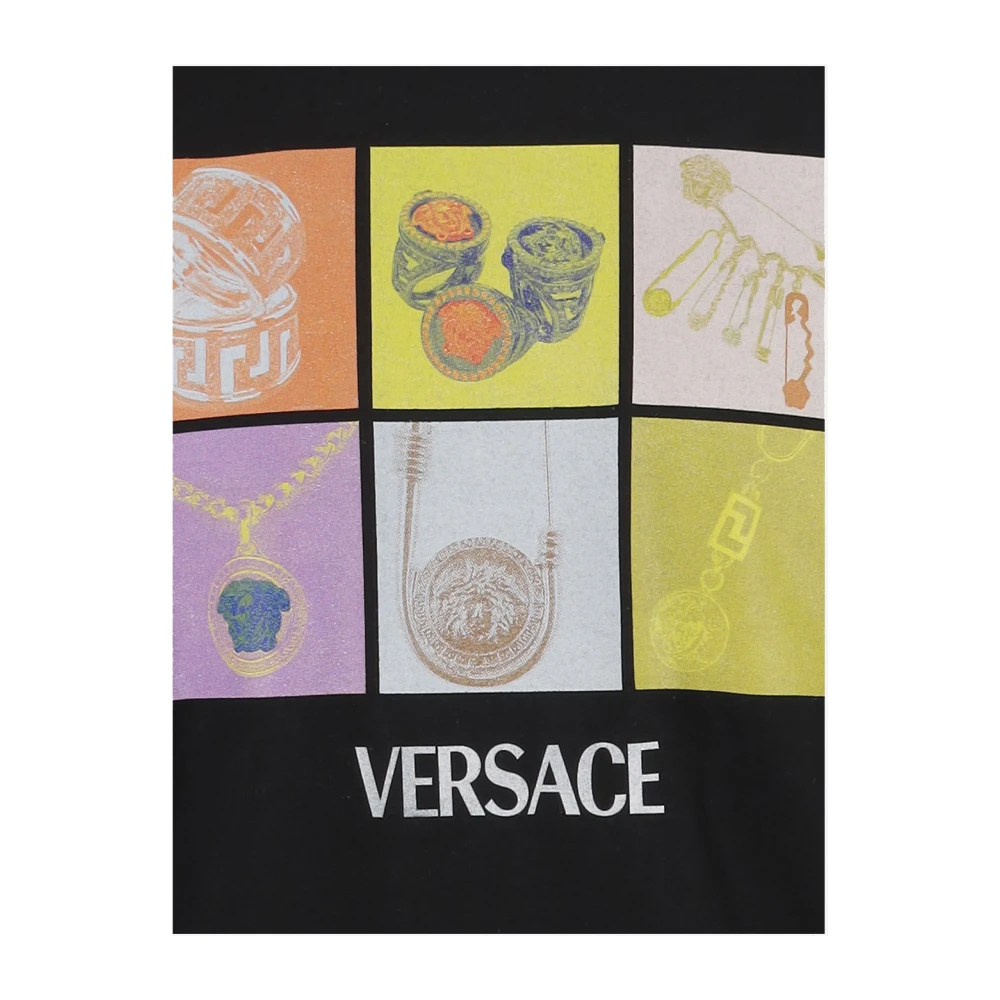 Versace Stijlvolle T-shirts en Polos Black Heren