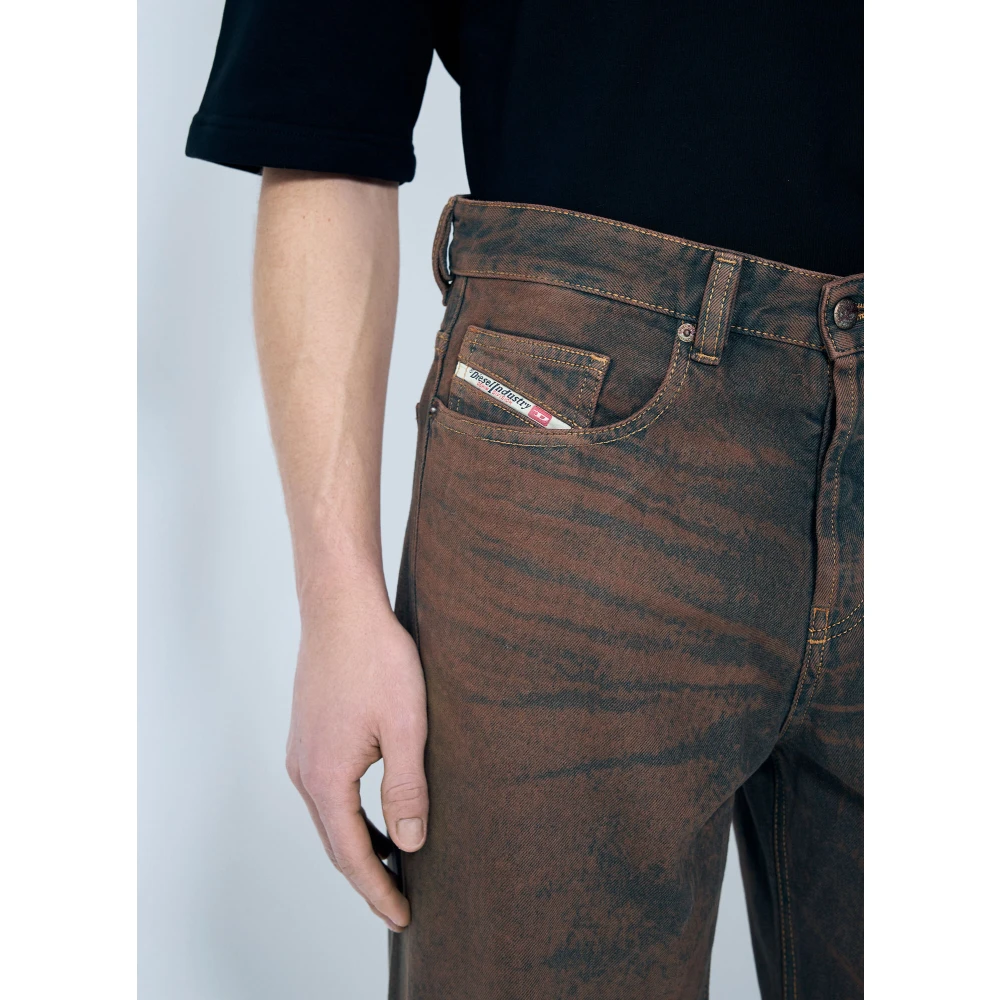Diesel D-Macro S3 Geverfde Finish Jeans Brown Heren