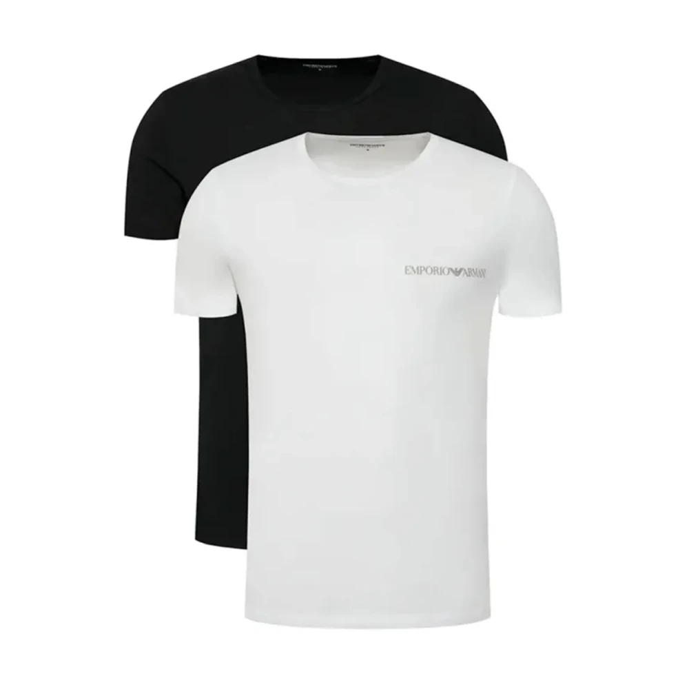 Emporio Armani Men's Multicolor T-Shirts, L, 2-Pack Lounge Crew T-Shirt