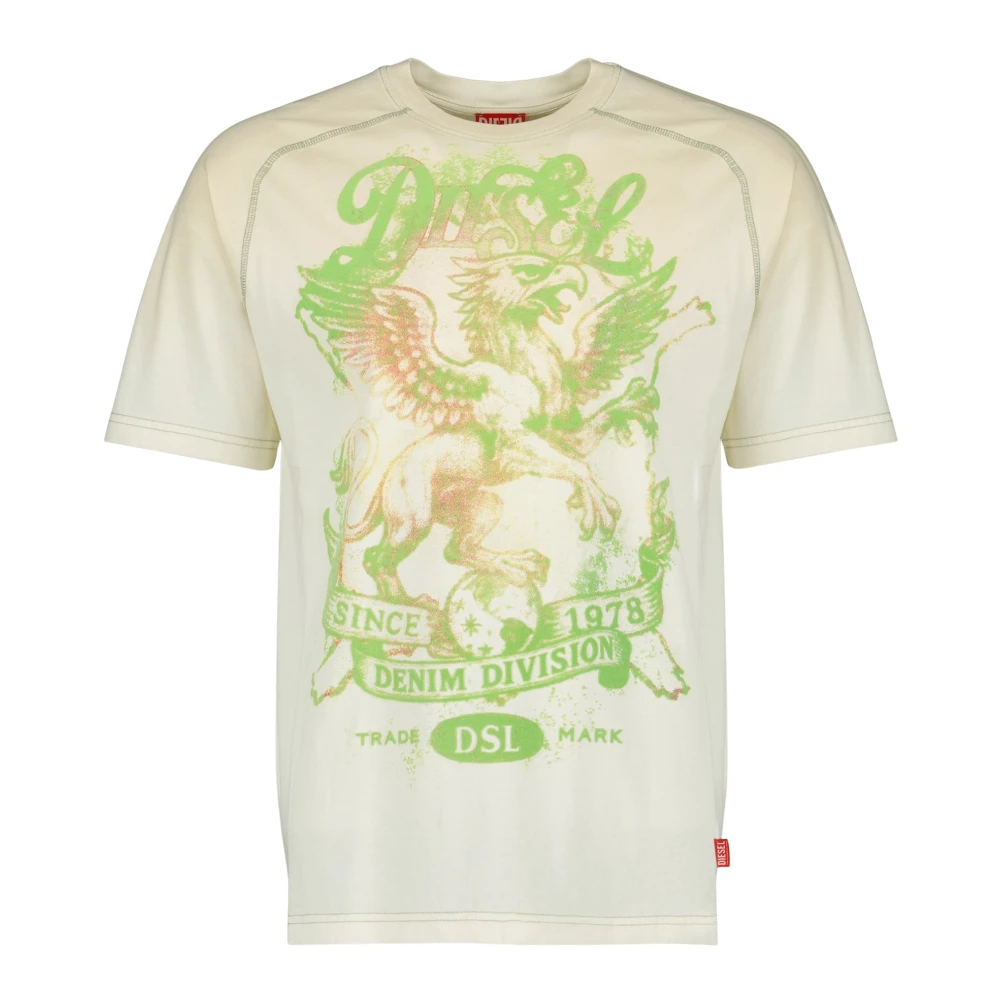 Diesel Herr Grön Toppar S, Bomull, T-Shirts