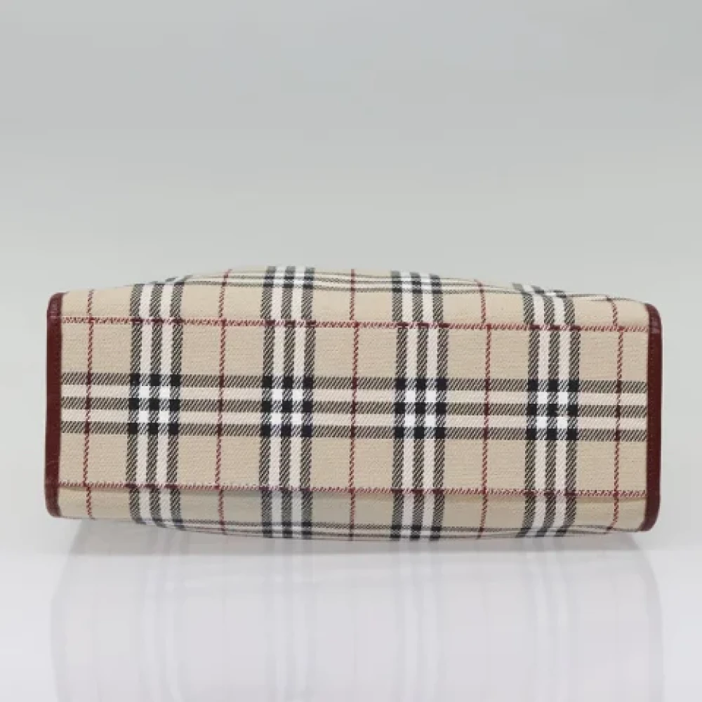 Burberry Vintage Pre-owned Canvas handbags Beige Dames