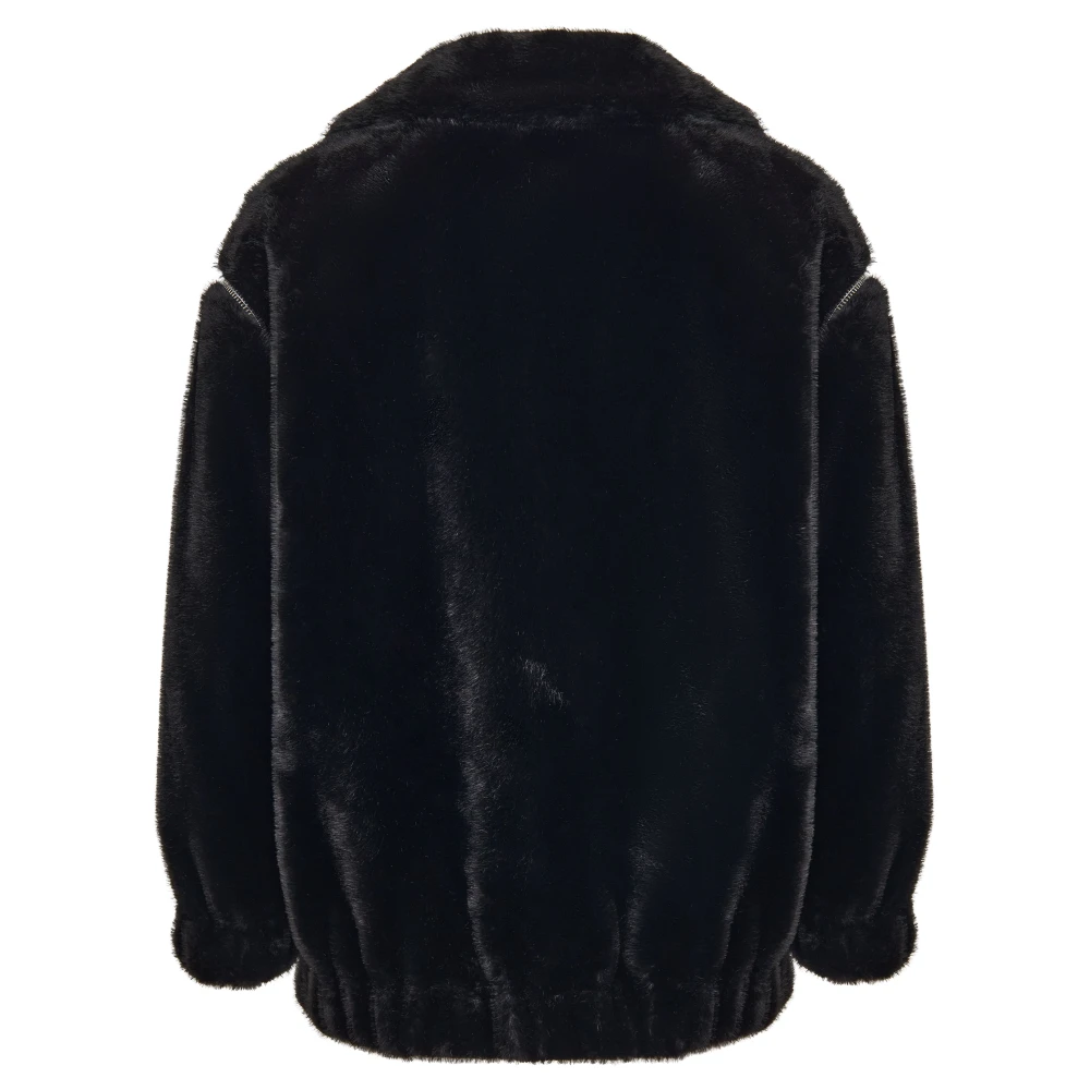 Cesare Gaspari Faux Fur & Shearling Jackets Black Dames