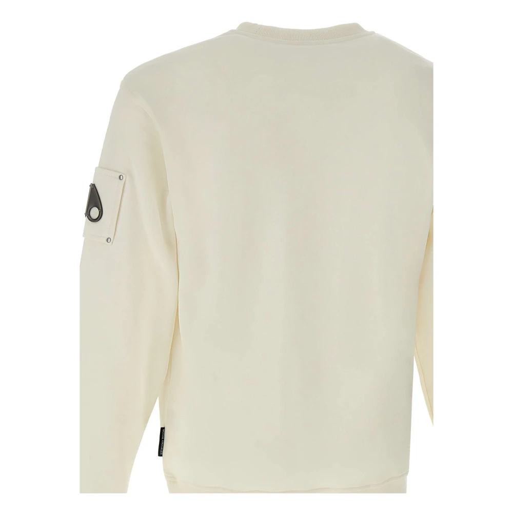 Moose Knuckles Witte Katoenen Sweatshirt met Ronde Hals White Heren