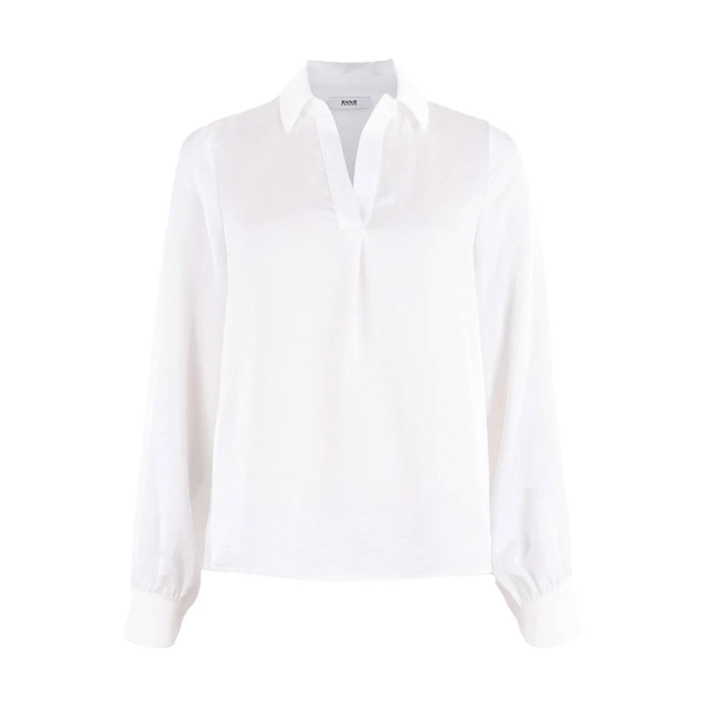 Anna Van Toor Elegante Blouse met Lange Mouwen White Dames