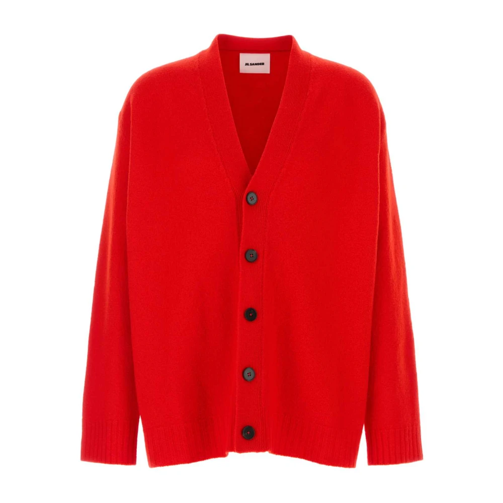 Jil Sander Men's Red Cardigans, M, Cardigan