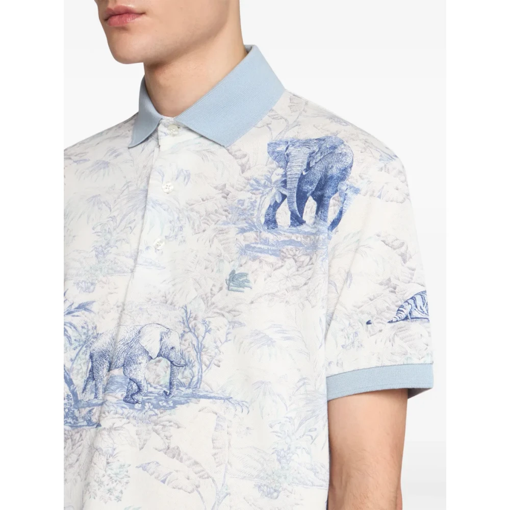 ETRO Safari Print Polo Shirt Multicolor Heren