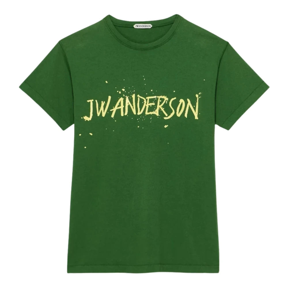 Jw Anderson Men's Green Circular T-Shirt - T-Shirts - L - Tops