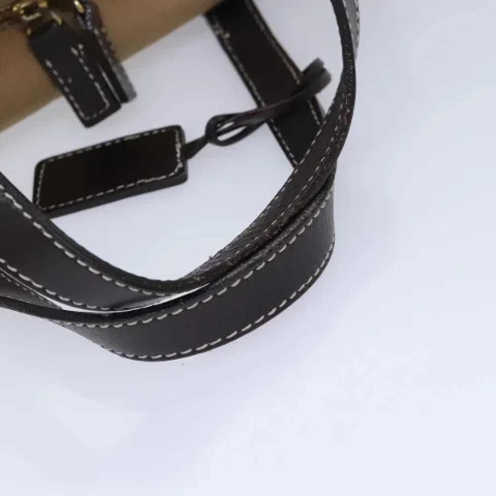 Burberry Vintage Pre-owned Canvas handbags Beige Dames