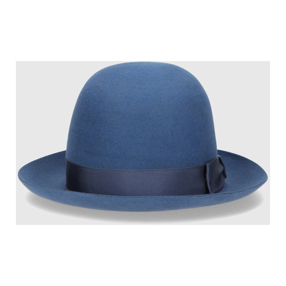 Borsalino Oprolbare vilten hoed met grosgrain band Blue Heren