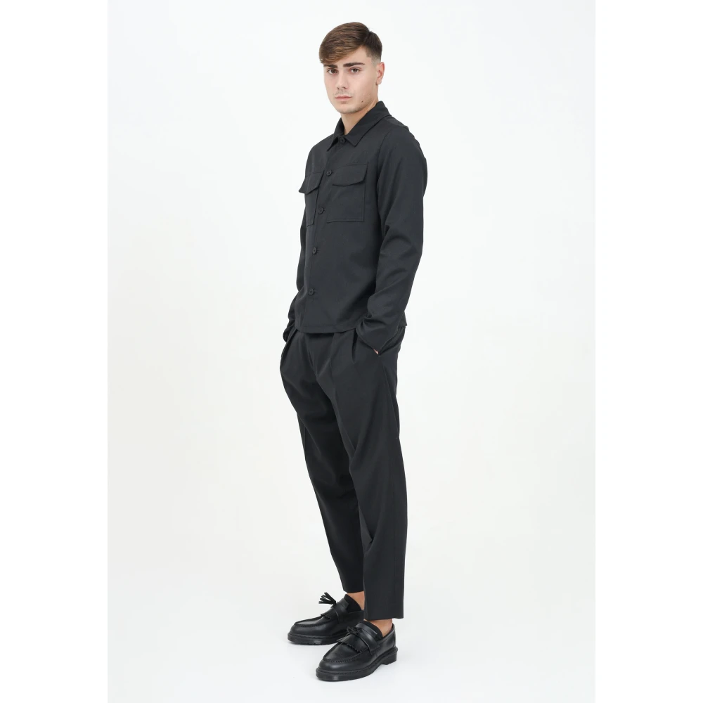 Golden Craft Zwarte Heren Cropped Pantalon Black Heren