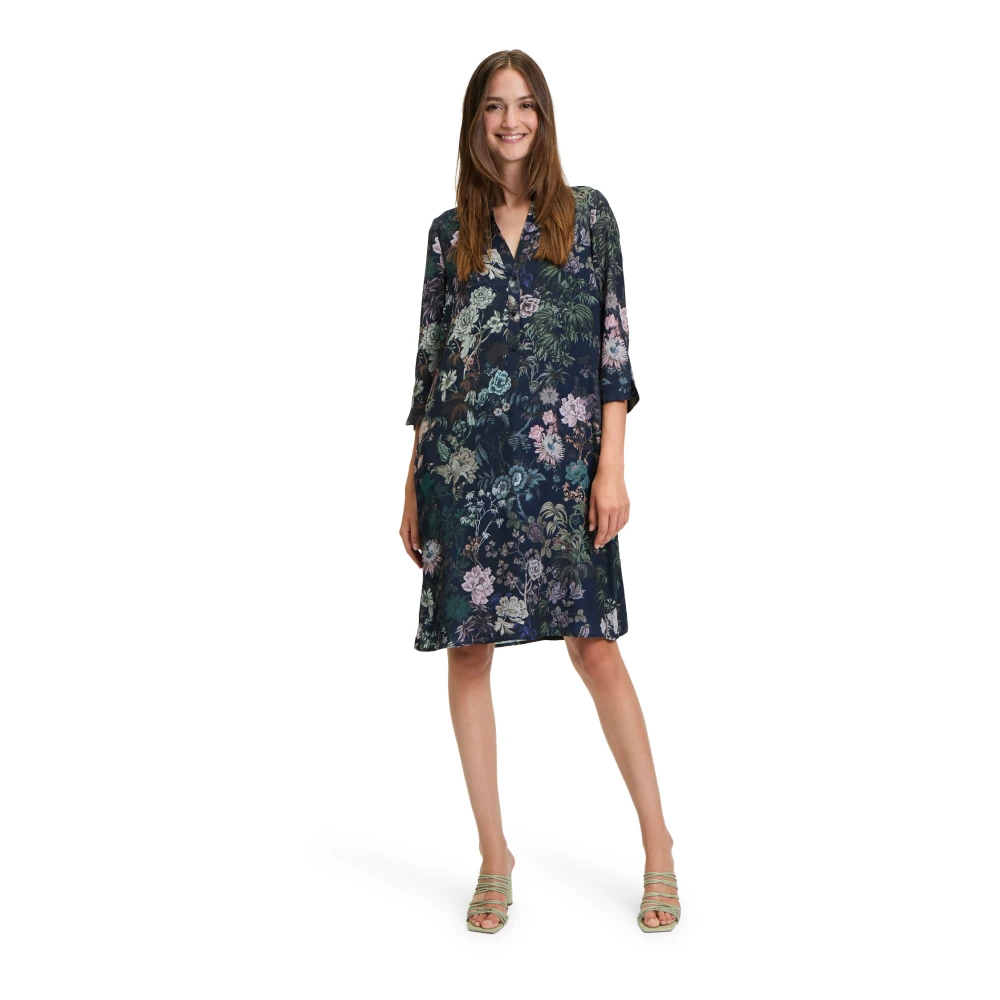 Vera Mont Bloemen tuniekjurk met knoopsluiting Multicolor Dames
