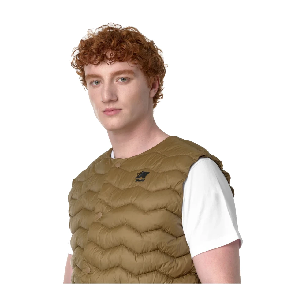 K-way Gewatteerd Warm Gilet Bruin Corda-M Brown Heren