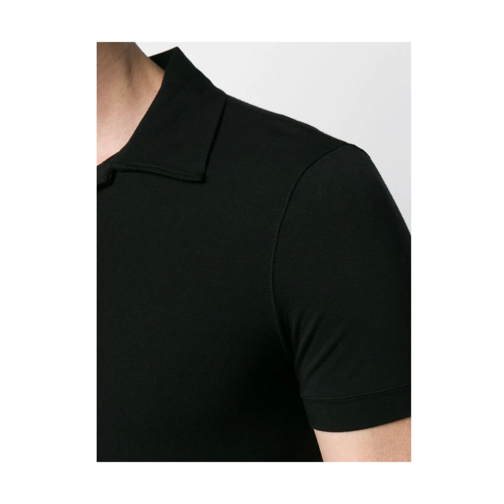 Giorgio Armani Zwarte Polo Top Slim Fit Black Heren