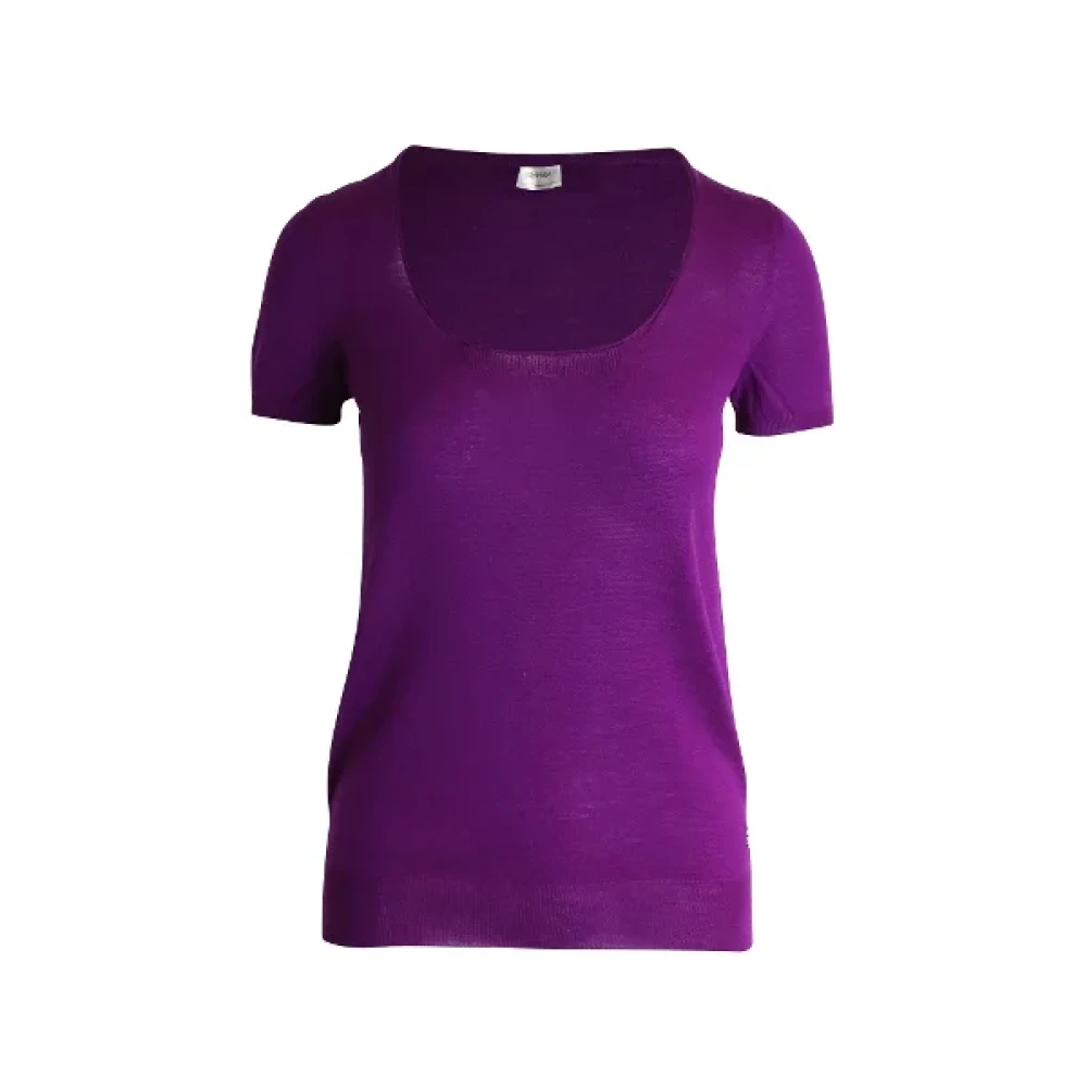 Yves Saint Laurent Vintage Pre-owned Wool tops Purple Dames
