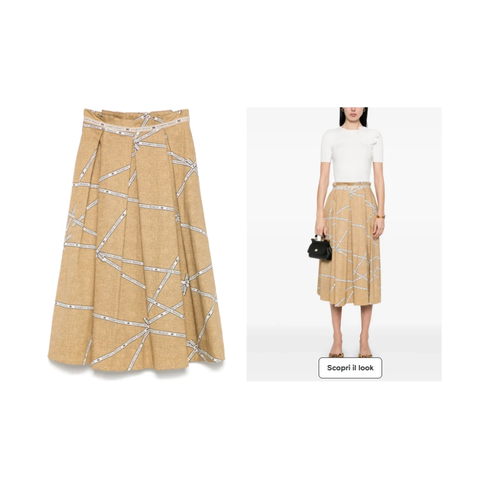 Elisabetta Franchi Stijlvolle Rokken Collectie Brown Dames