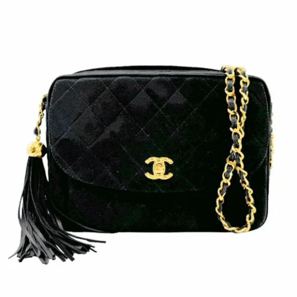 Chanel Vintage Pre-owned Suede chanel-bags Black Dames