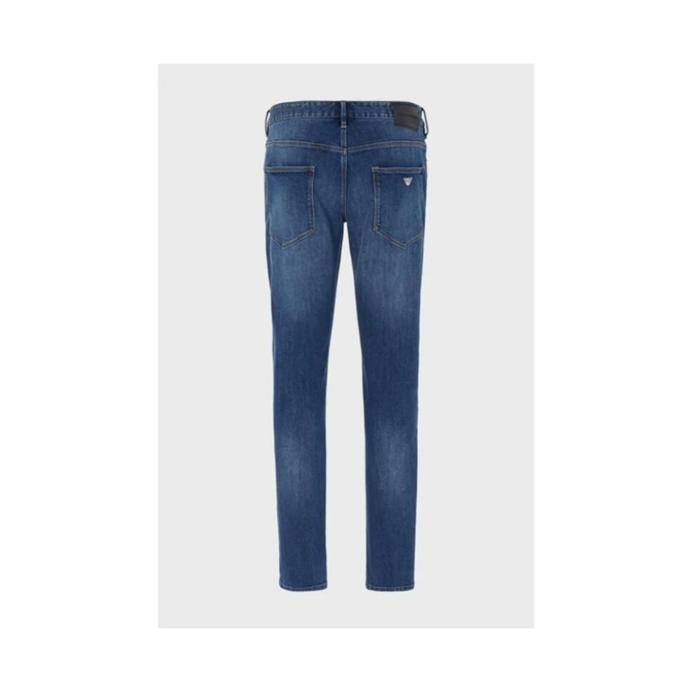 Emporio Armani Denim Jeans met 5 Zakken Blue Heren