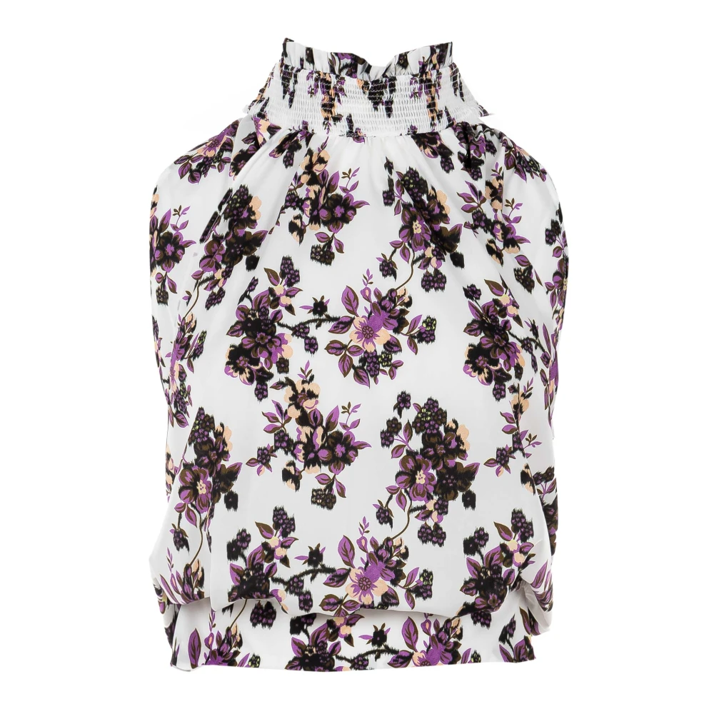 Pinko Bloemige mouwloze top voor vrouwen Multicolor Dames