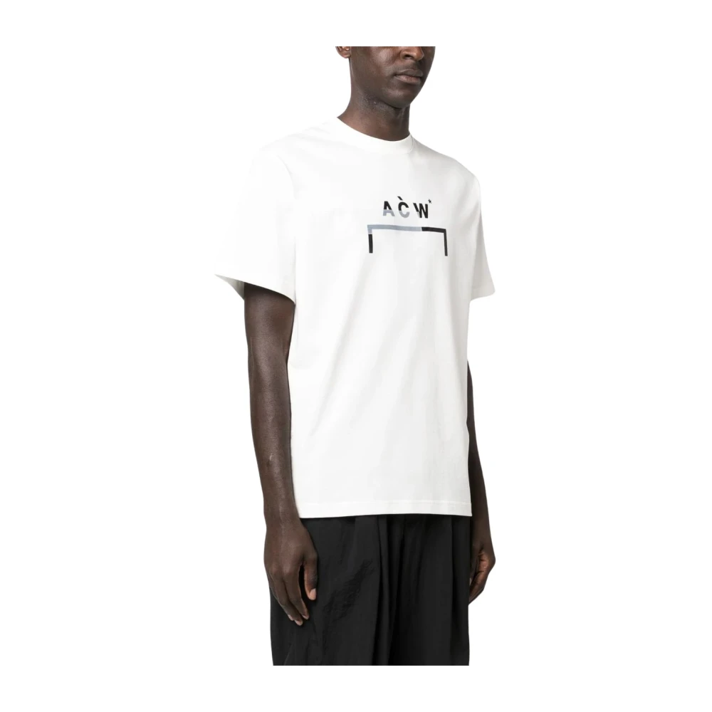 A-Cold-Wall Witte T-shirts en Polos met Strata Bracket White Heren