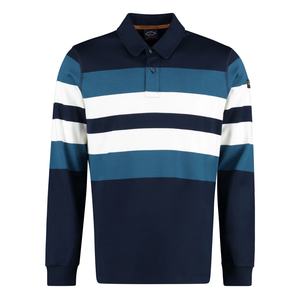 PAUL & SHARK Gestreept katoenen poloshirt met zijsplitten Multicolor Heren