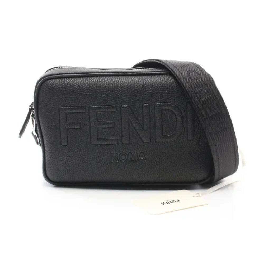 Fendi Vintage Pre-owned Leather shoulder-bags Black Heren