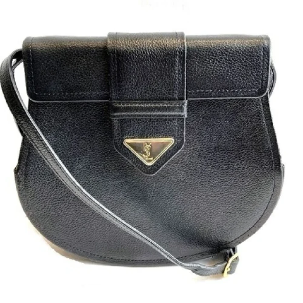 Yves Saint Laurent Vintage Pre-owned Leather shoulder-bags Black Dames