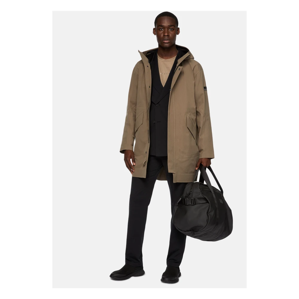 Boggi Milano Technical Fabric B Tech Parka Beige Heren