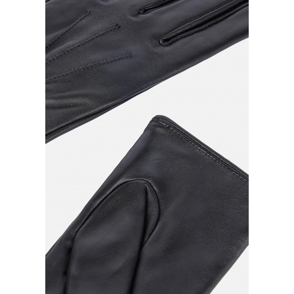 Boggi Milano Leren handschoenen Black Heren