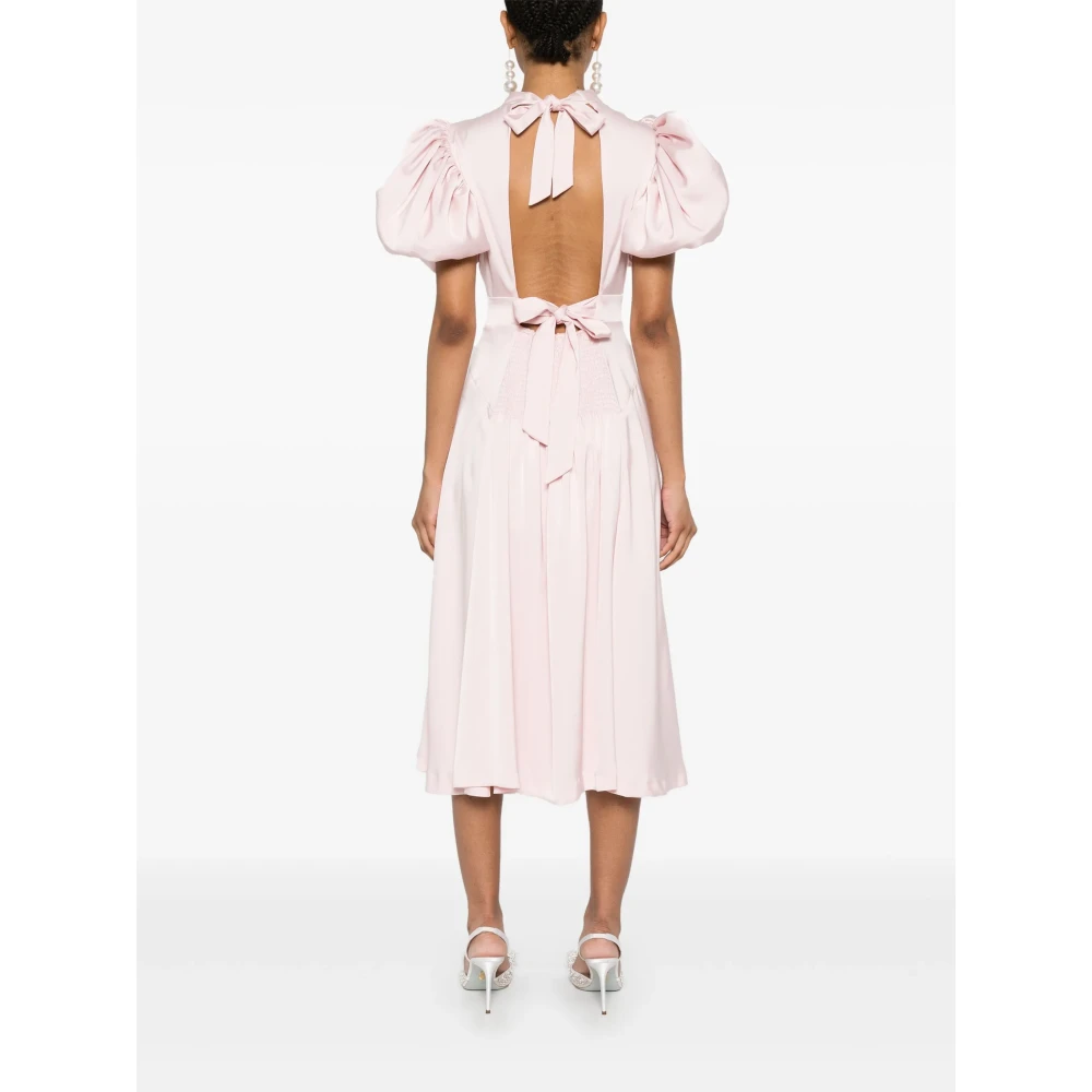 Rotate Birger Christensen Roze Pofmouw Jurk Pink Dames