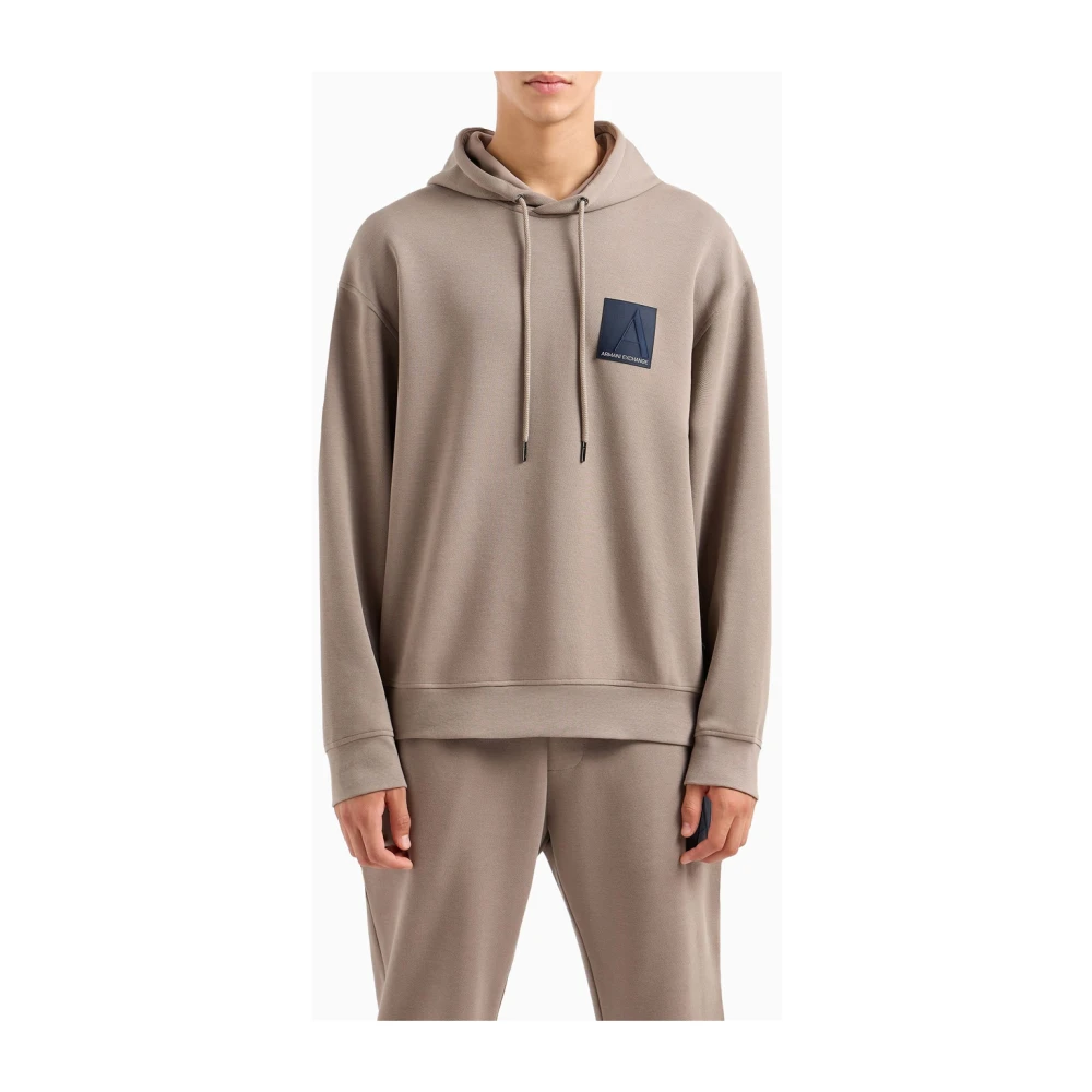 Armani Exchange Driftwood Beige Hoodie Set för Män Brown, Herr