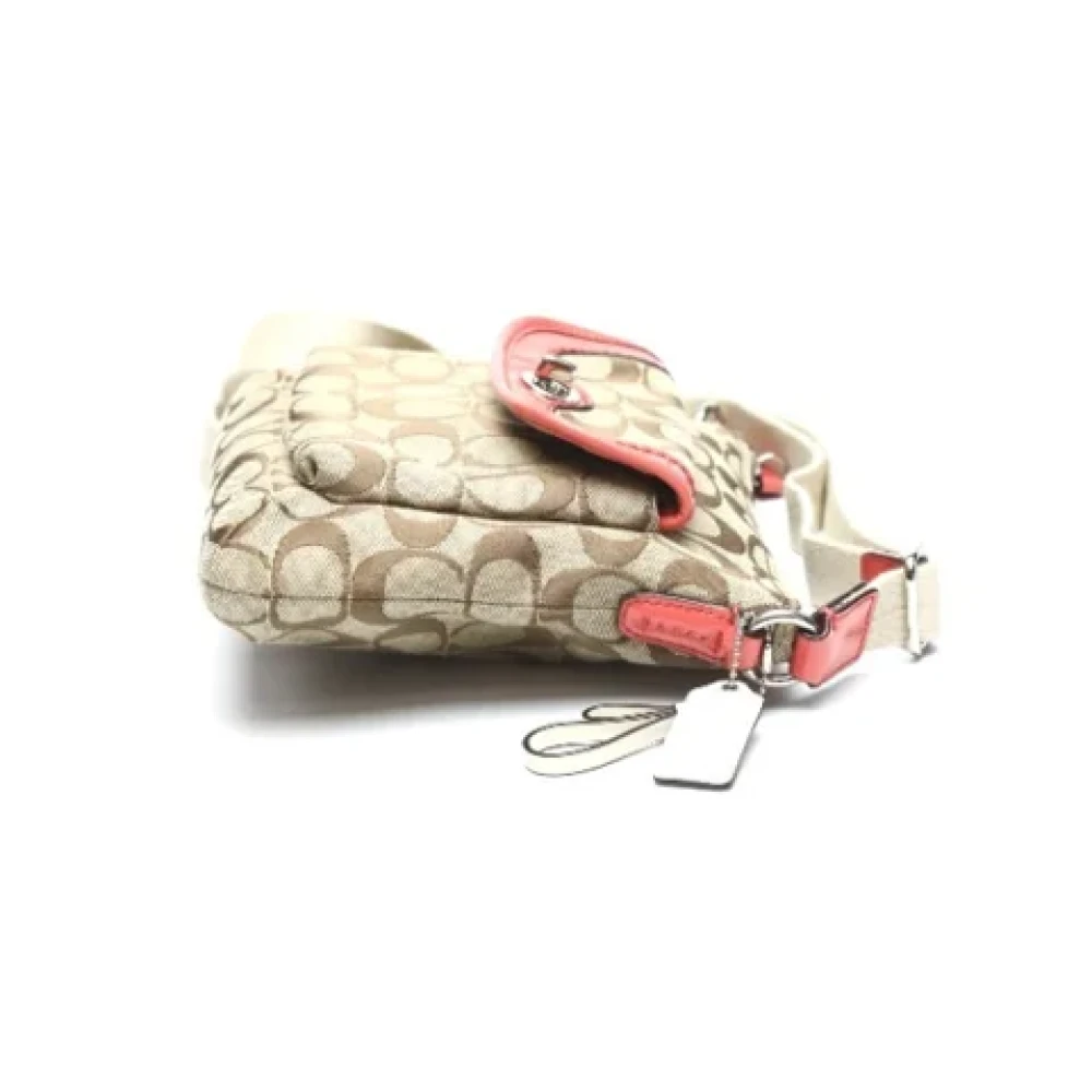 Coach Pre-owned Leather shoulder-bags Beige Dames