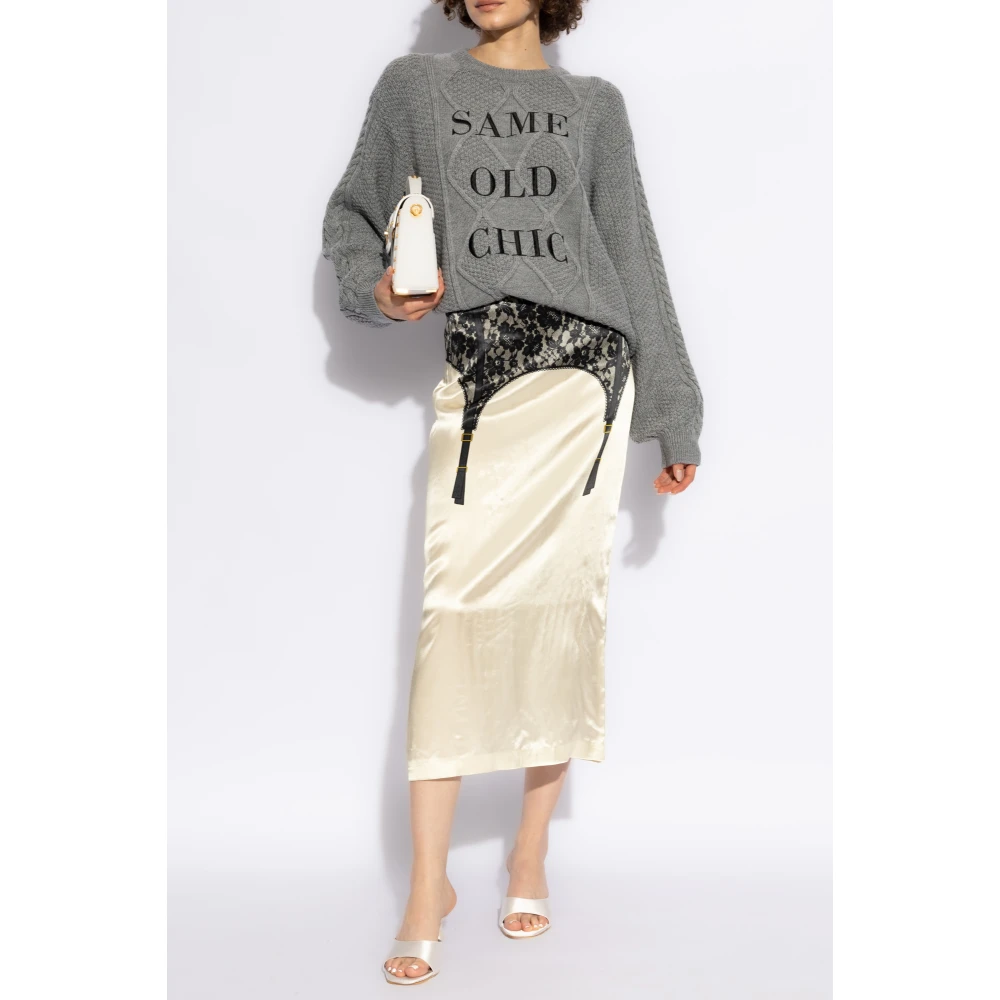 Moschino Satijnen rok Beige Dames