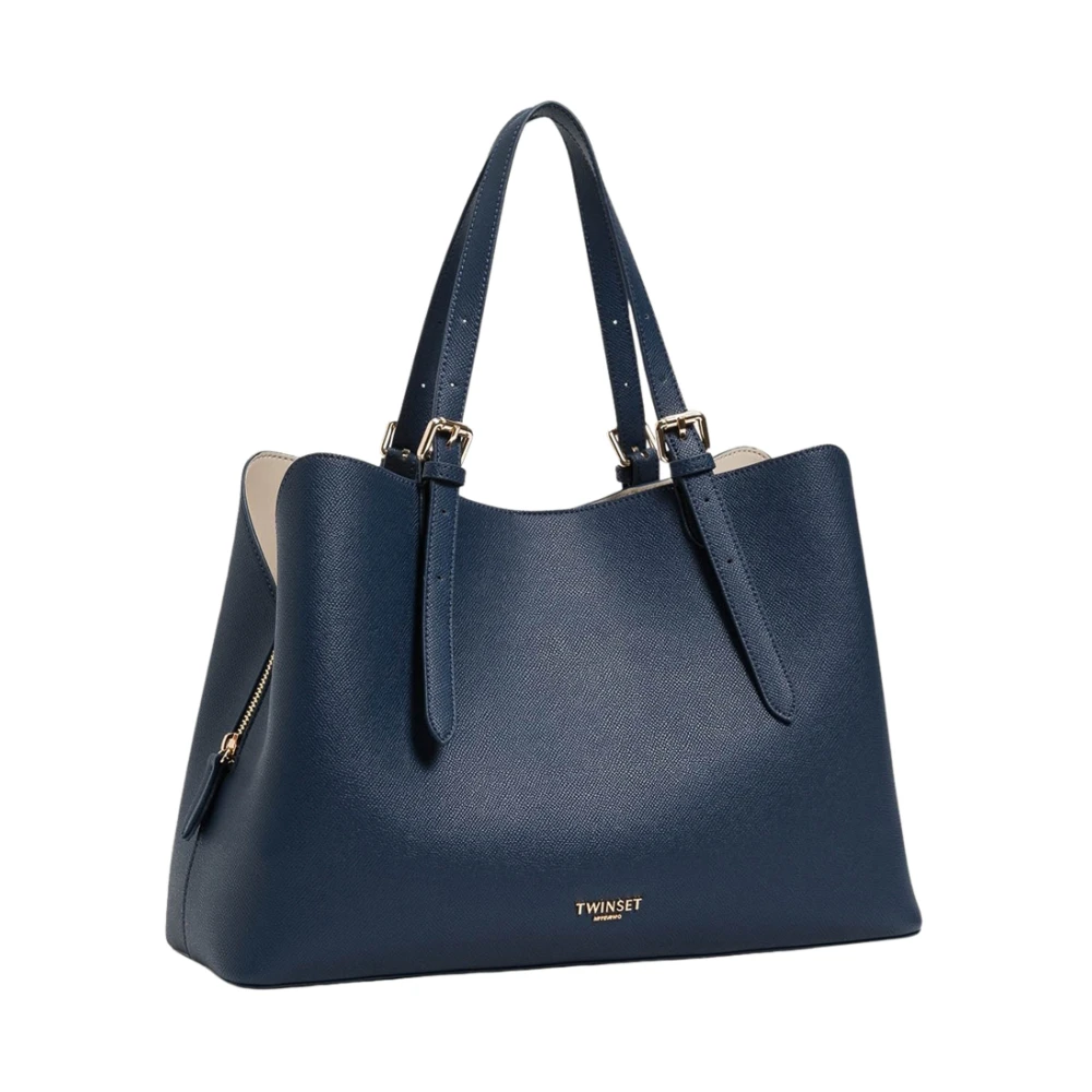 Twinset Blue Shopper Bag - Female - Handbags - One Size - Bags