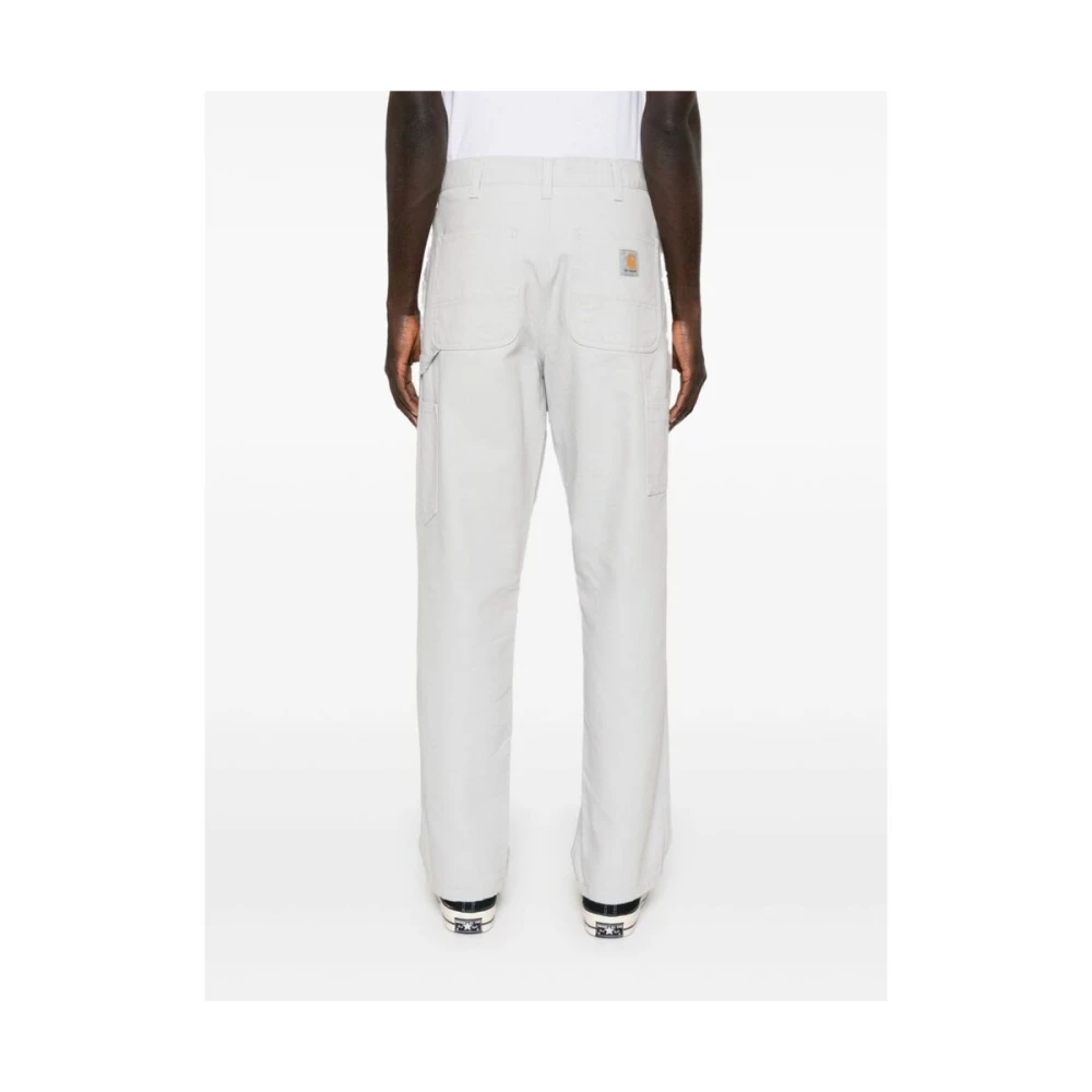 Carhartt WIP Grijze Canvas Straight Leg Broek Gray Heren