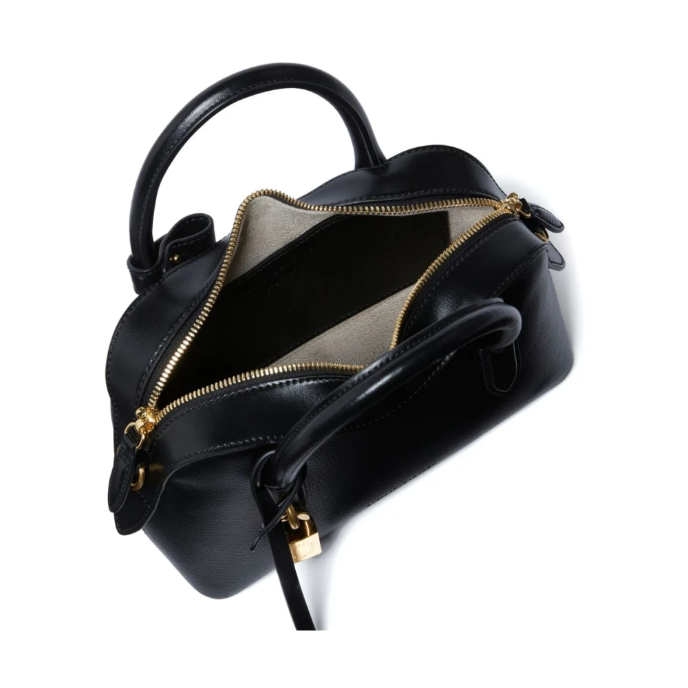Stella Mccartney Zwarte Schoudertas met Hangslot Detail Black Dames