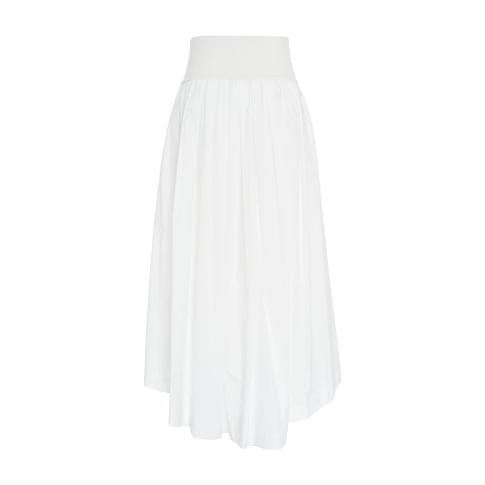 Ottod'Ame Witte Maxi Rok met Hoge Taille White Dames