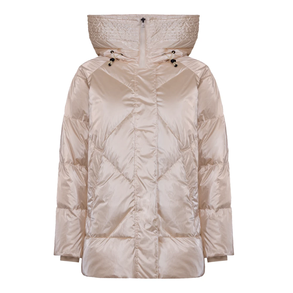 People of Shibuya Heldere Technische Parka met Capuchon Beige Dames