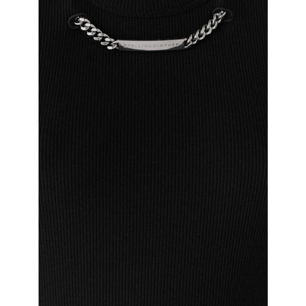 Stella Mccartney Katoenen Ketting Tank Jurk Black Dames
