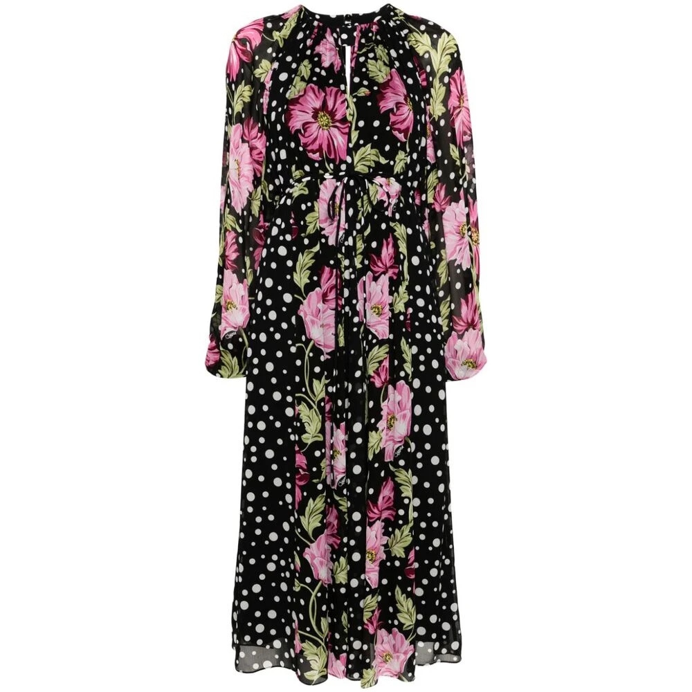 Diane Von Furstenberg Bloemenprint Georgette Crepe Jurk Multicolor Dames