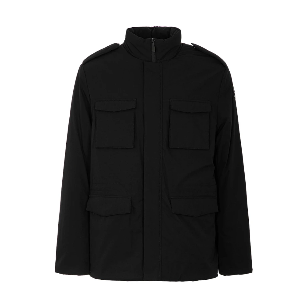 Suns Militaire Stijl Zwarte Bontjas Black Heren