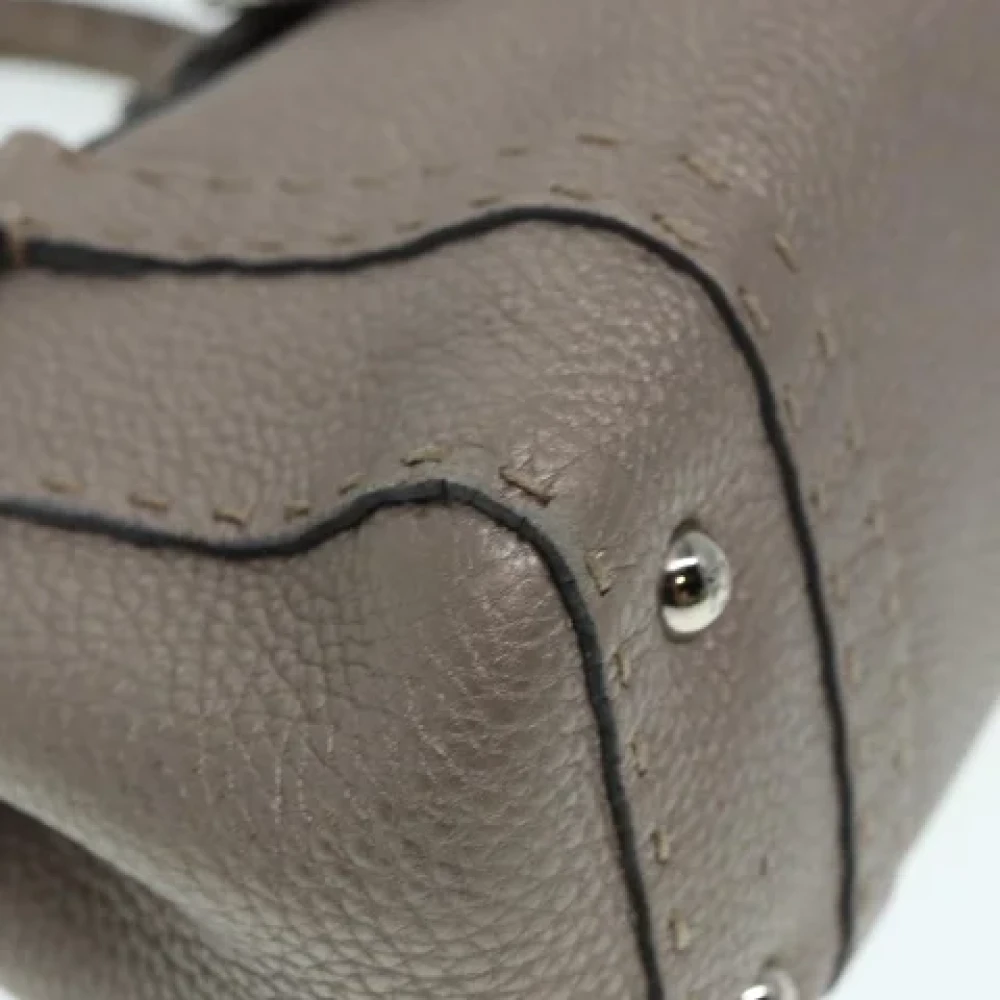 Fendi Vintage Pre-owned Leather fendi-bags Gray Dames