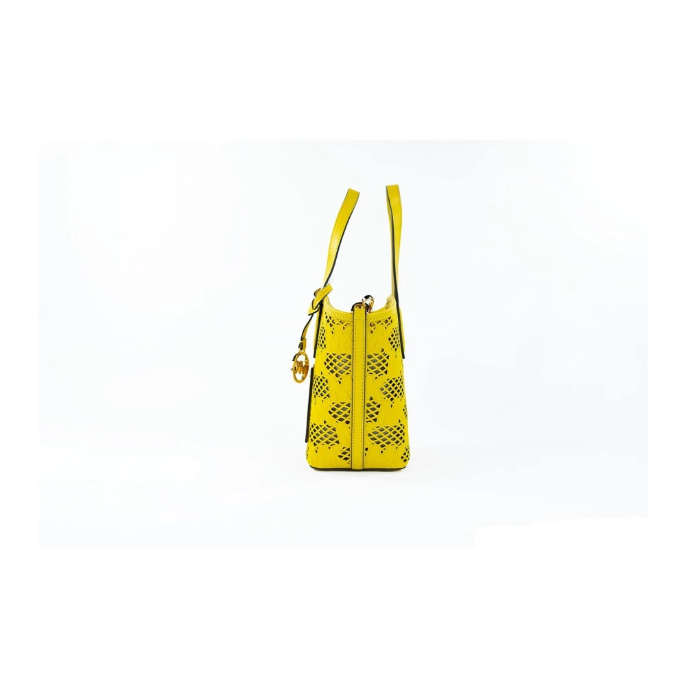 Michael Kors Vegan Leder 2-in-1 Zip Tote Messenger Bag Yellow Dames