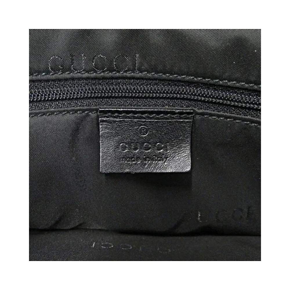 Gucci Vintage Tweedehands Zwarte Stoffen Tas Black Dames