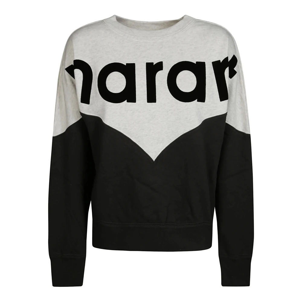 Isabel Marant Étoile Bicolor Logo Sweater Houston Black Dames