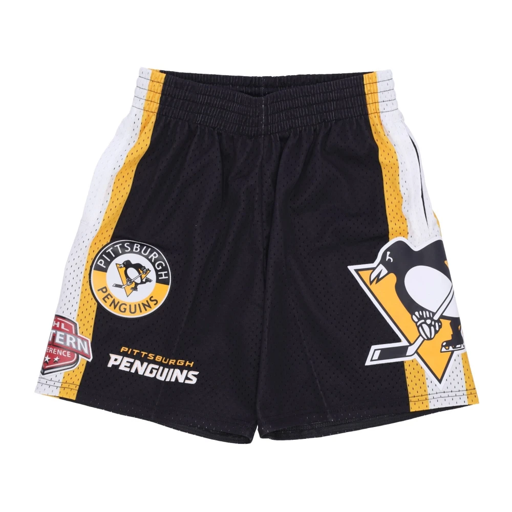 Mitchell & Ness NHL Thuisstad Mesh Basketbalshorts Zwart Black Heren