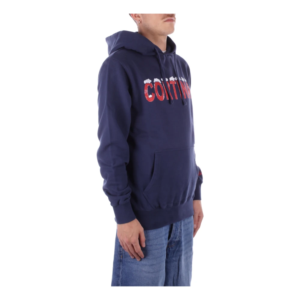 Saint Barth Rode Logo Sweater met Zijzak Blue Heren