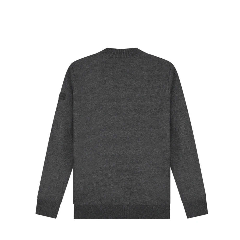 Malelions Antraciet Sweater Mm3-Aw24-05 Herenlions Gray Heren