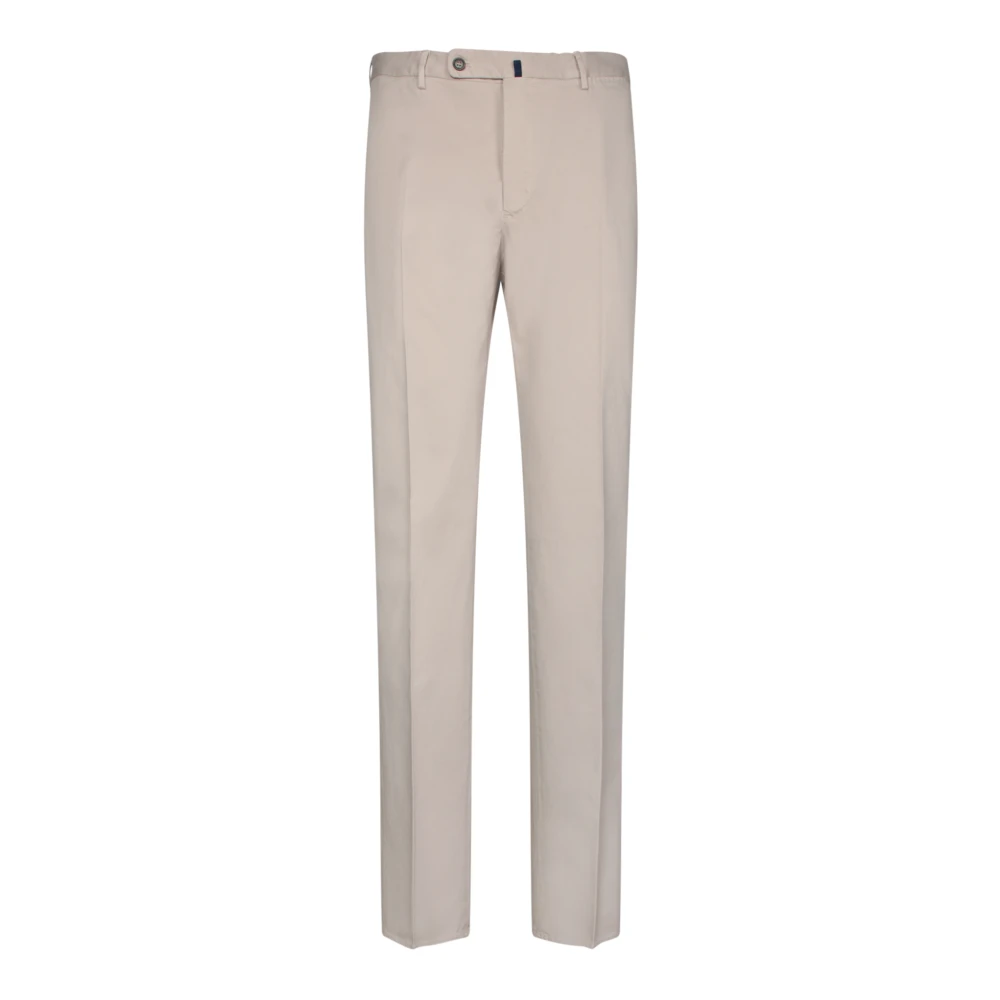 Incotex Men's Beige Chinos, S, Batavia Trousers With Zip Closure