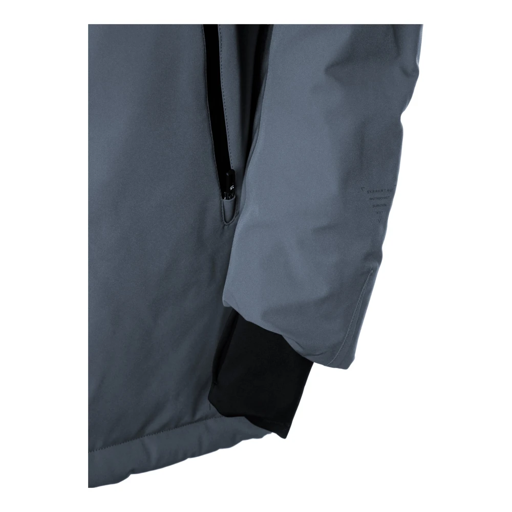 Krakatau Reflecterende winterparka met verstelbare capuchon Gray Heren